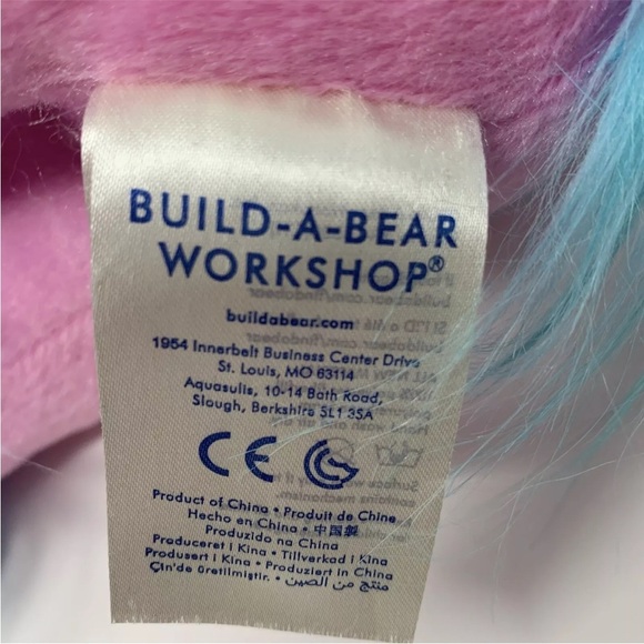 Build A Bear BAB Beary Fairy Friends Pink Rainbow Unicorn Plush Toy 15”H BABW - Picture 5 of 5